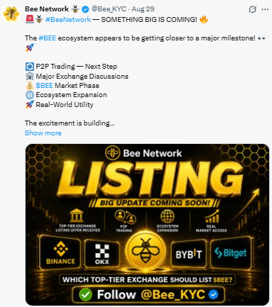 BEE future vision and exchange listing