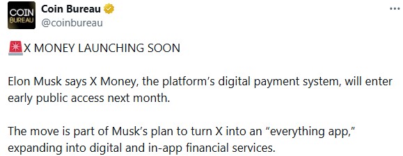 X Money App Launching Soon