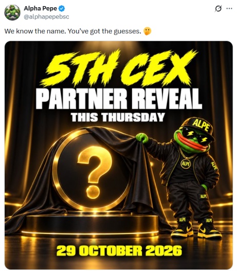 AlphaPepe Fifth CEX Reveal