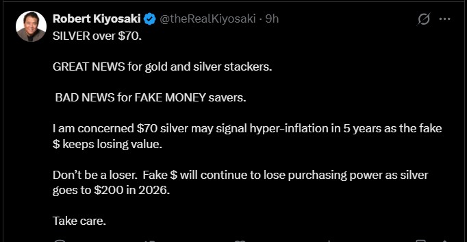 Robert Kiyosaki Silver Prediction $200 2026 Robert Kiyosaki Silver Prediction $200 2026
