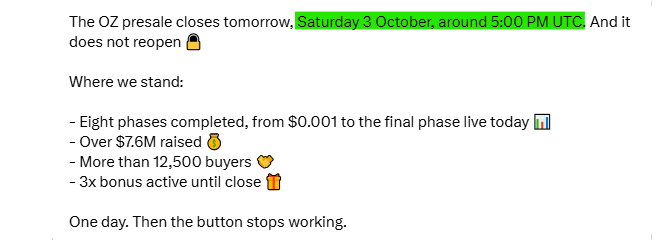 Ozak AI Presale Update Ozak AI Presale Update
