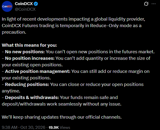 CoinDCX Futures Trading Resumes