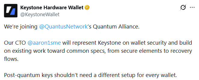 Keystone confirmed its role on X Keystone confirmed its role on X