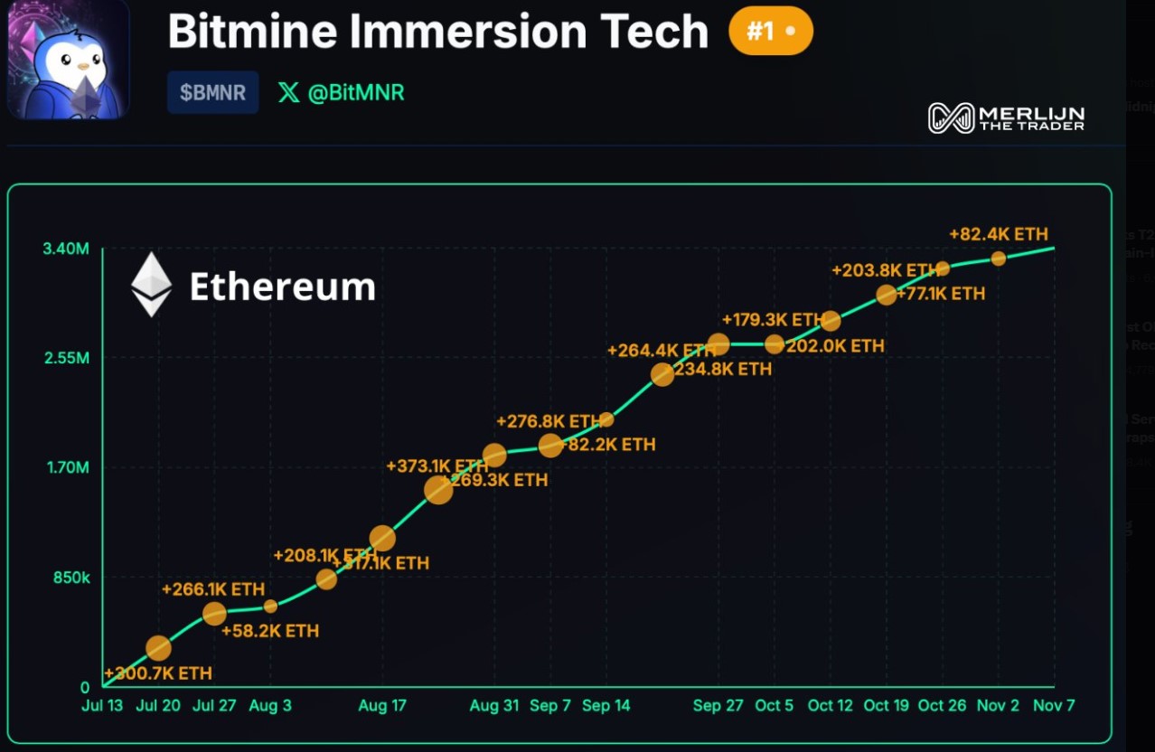 Bitmine Ethereum Holdings Increase Bitmine Ethereum Holdings Increase
