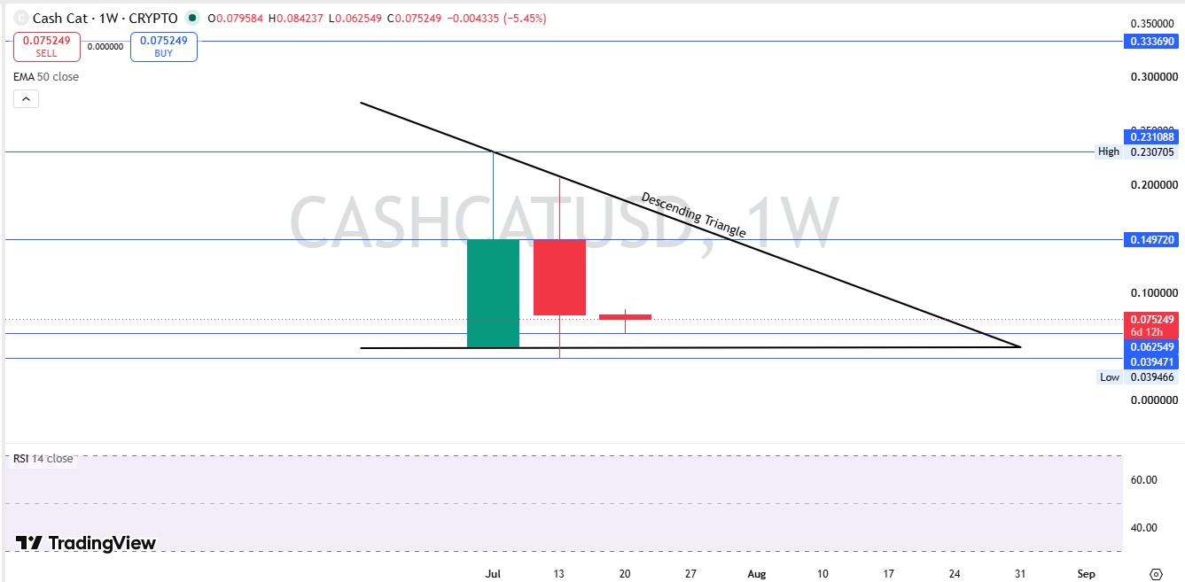 Cash Cat Technical Analysis weekly chart