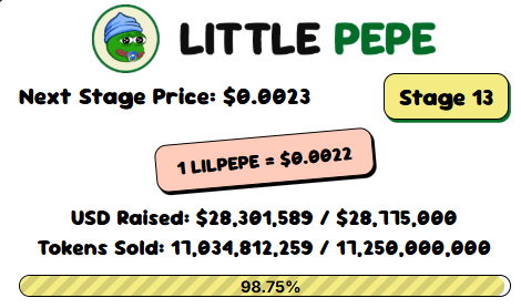 Official Little Pepe Presale Dashboard