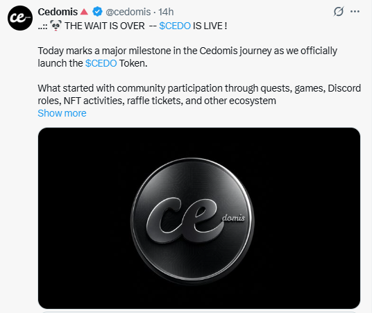 Cedomis launch live PCEDO to CEDO conversion rate