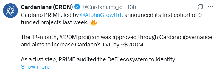 Cardano prime upgrade Cardano prime upgrade