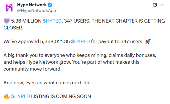 Hype Network post on X
