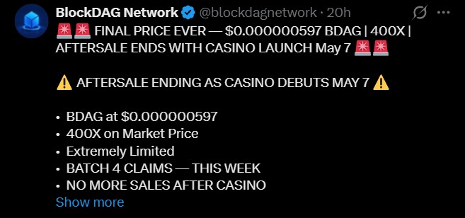 BDAG casino and aftersale