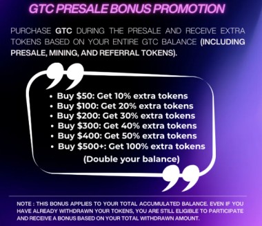 GTC presale bonus