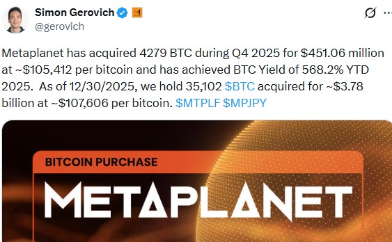 Metaplanet bitcoin purchase