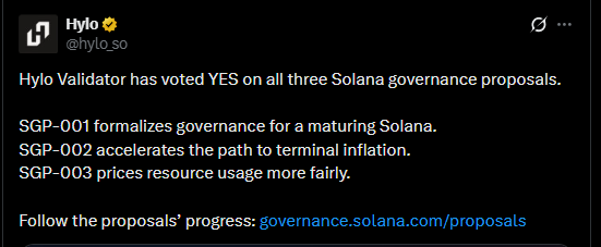 Governance Vote: Hylo Backs All Three Proposals