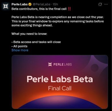 Perle Labs Beta closing Perle Labs Beta closing
