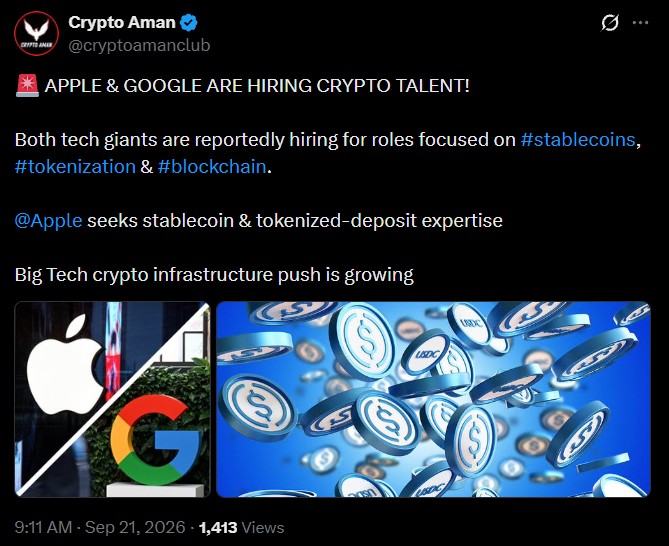 Apple and Google is Hiring Apple and Google is Hiring
