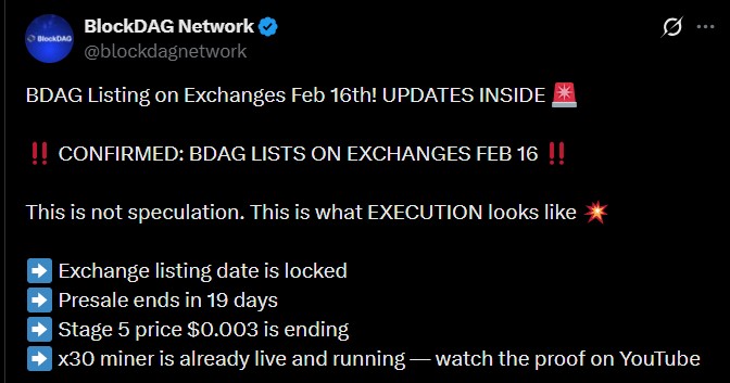 BlockDAG Listing Comparision 