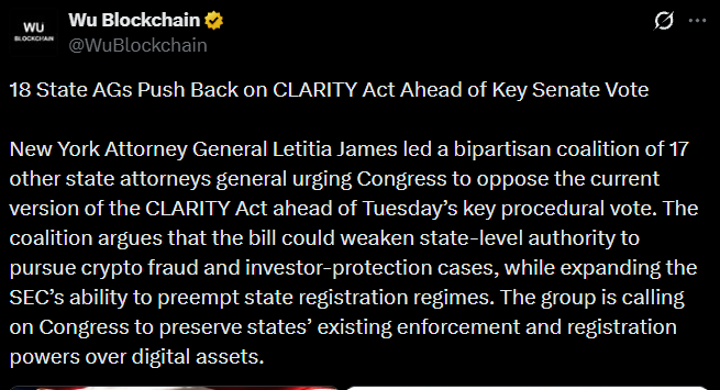 18 State Attorneys General Warn CLARITY Act 18 State Attorneys General Warn CLARITY Act