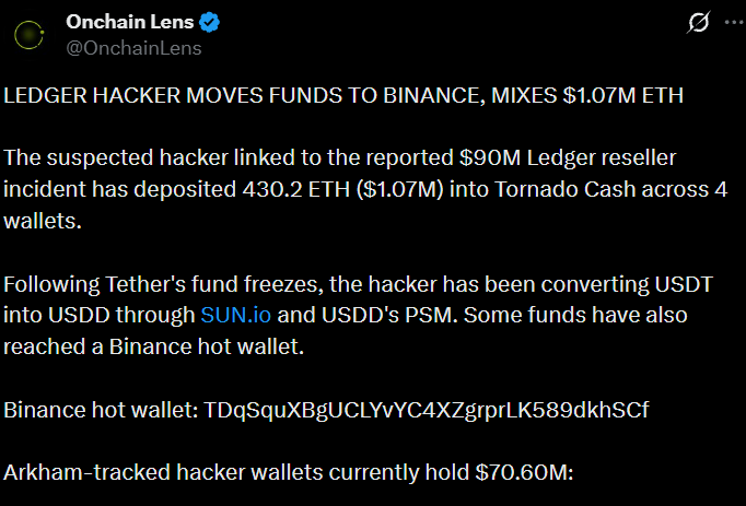 Suspected Hacker Moves ETH Through Multiple Wallets Suspected Hacker Moves ETH Through Multiple Wallets