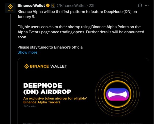 Deep Node AI Binance Listing