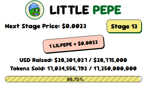 Official Little Pepe presale dashboard