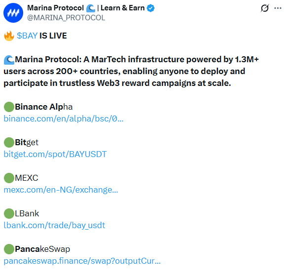 Marina Protocol Airdrop news update and TVL growth