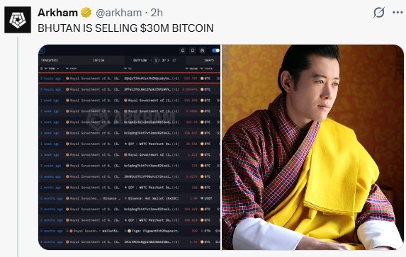Bhutan Selling Bitcoin Again Bhutan Selling Bitcoin Again
