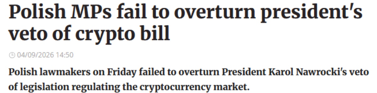 Poland crypto bill veto official report
