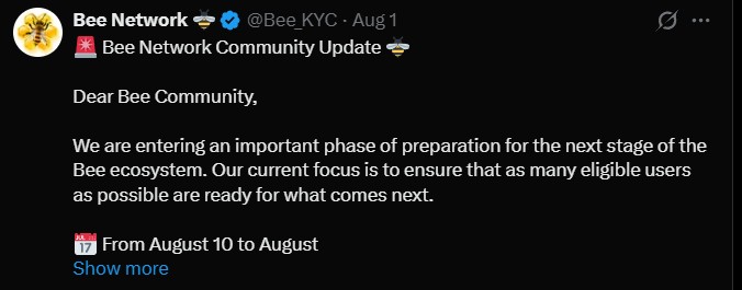Bee Network Community update