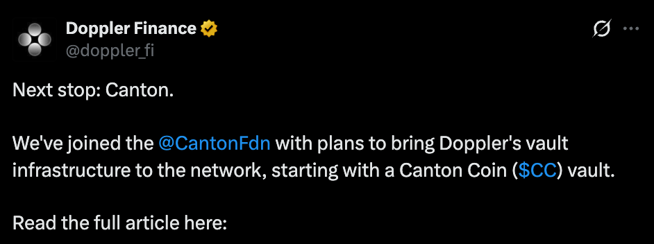 Dopple Finance official tweet