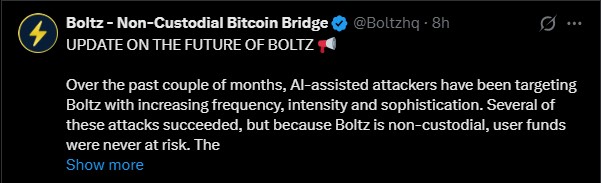 Boltz Bitcoin Bridge Changes Ownership