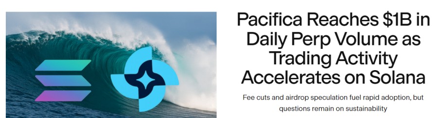 Pacifica Reach $1B DAILY PERP Volume