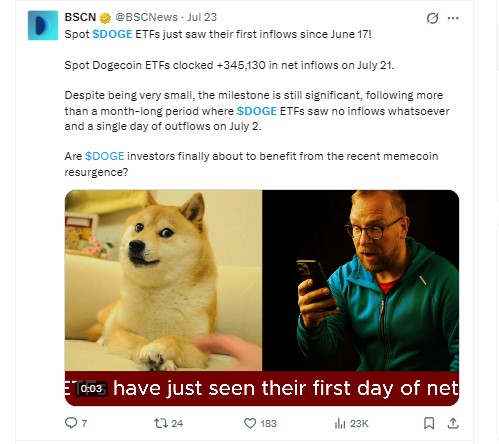 According to a BSCN update on X