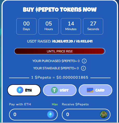 pepeto tokens presale
