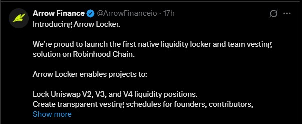 Arrow Locker Robinhood Chain Arrow Locker Robinhood Chain