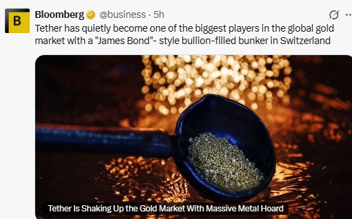 Tether Gold reserves by bloomberg Tether Gold reserves by bloomberg