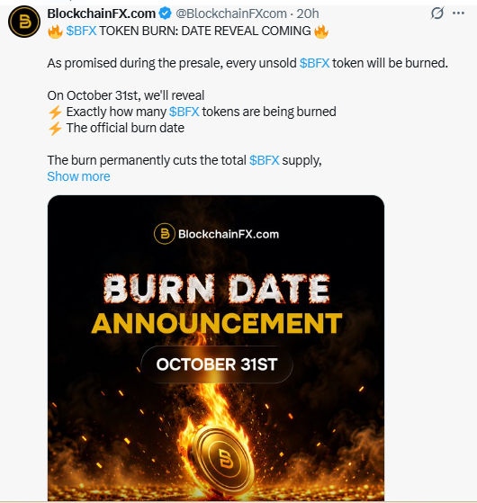 BlockchainFX News highlighting the October 31 BlockchainFX News highlighting the October 31