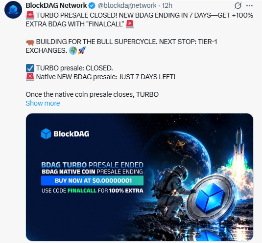 blockdag network latest tweet blockdag network latest tweet