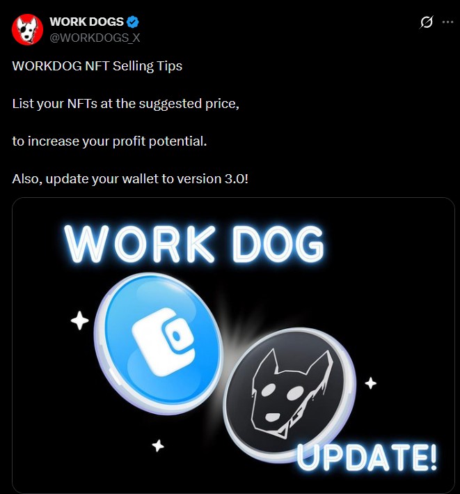 Work Dogs Token Listing date