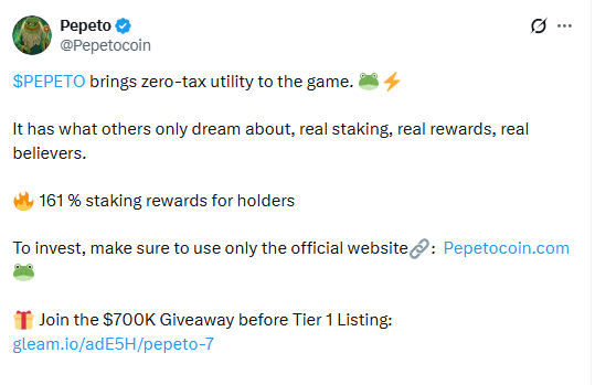 pepeto staking rewards
