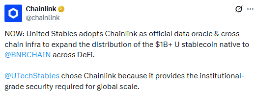 Chainlink news $1B stablecoin 