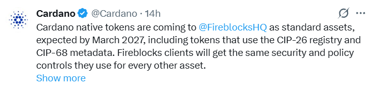 Cardano news today: Fireblocks Cardano news today: Fireblocks