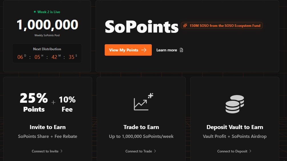 $SOSO Airdrop Week 2 Live