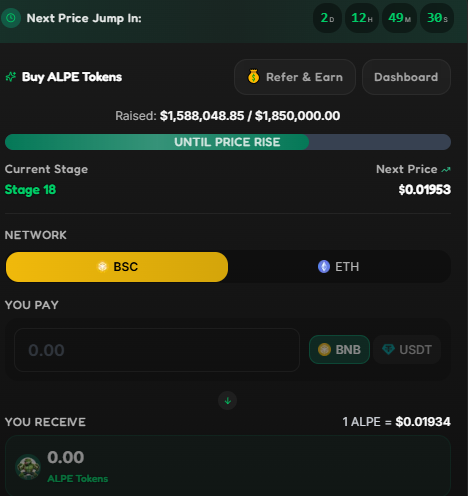 Alphapepe Presale data