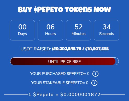 Pepeto Presale Details Pepeto Presale Details