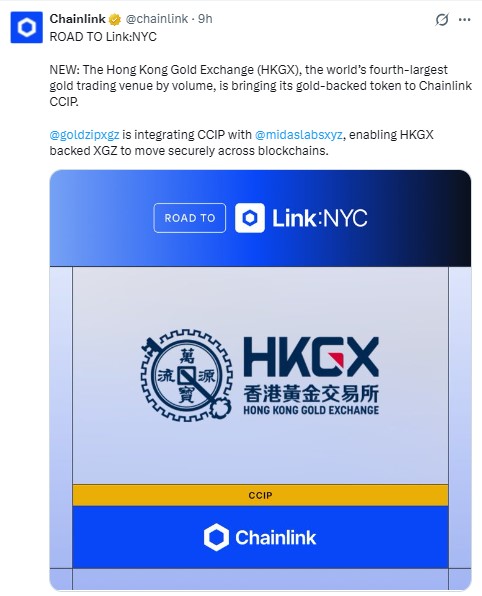 Fresh from Chainlink X account Fresh from Chainlink X account