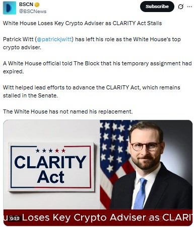 the White House appoints a replacement for Witt or leaves