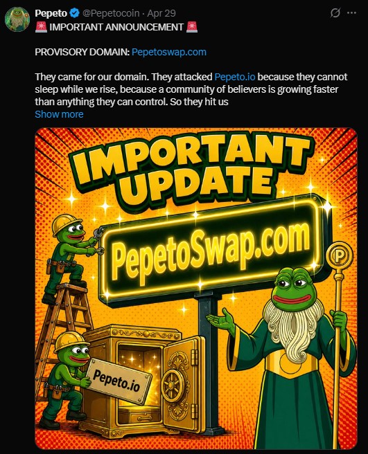 Pepeto Offical X Handle