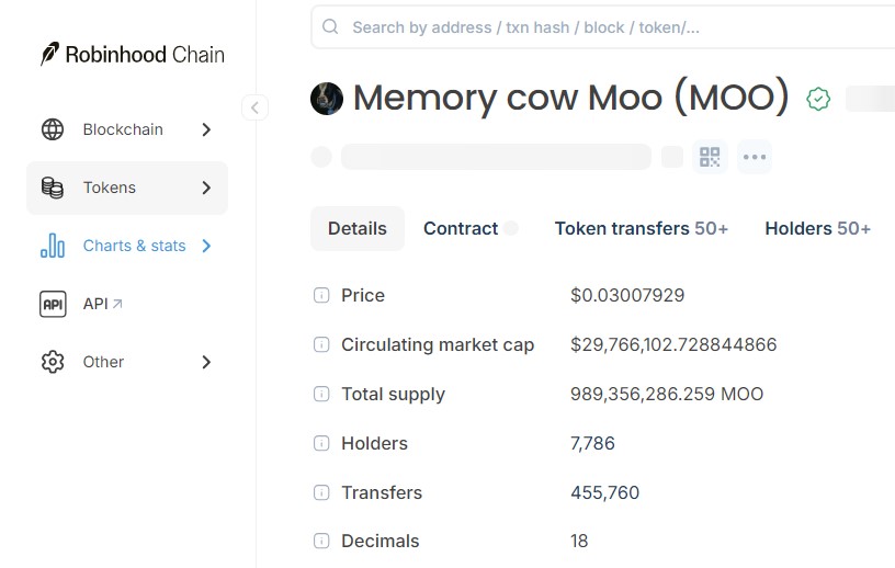 the Robinhood Chain explorer the Robinhood Chain explorer