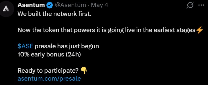 Asentum presale is Live