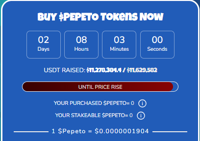 pepeto presale price pepeto presale price